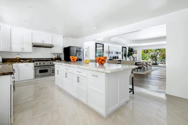 Completed White Gourmet Kitchen After